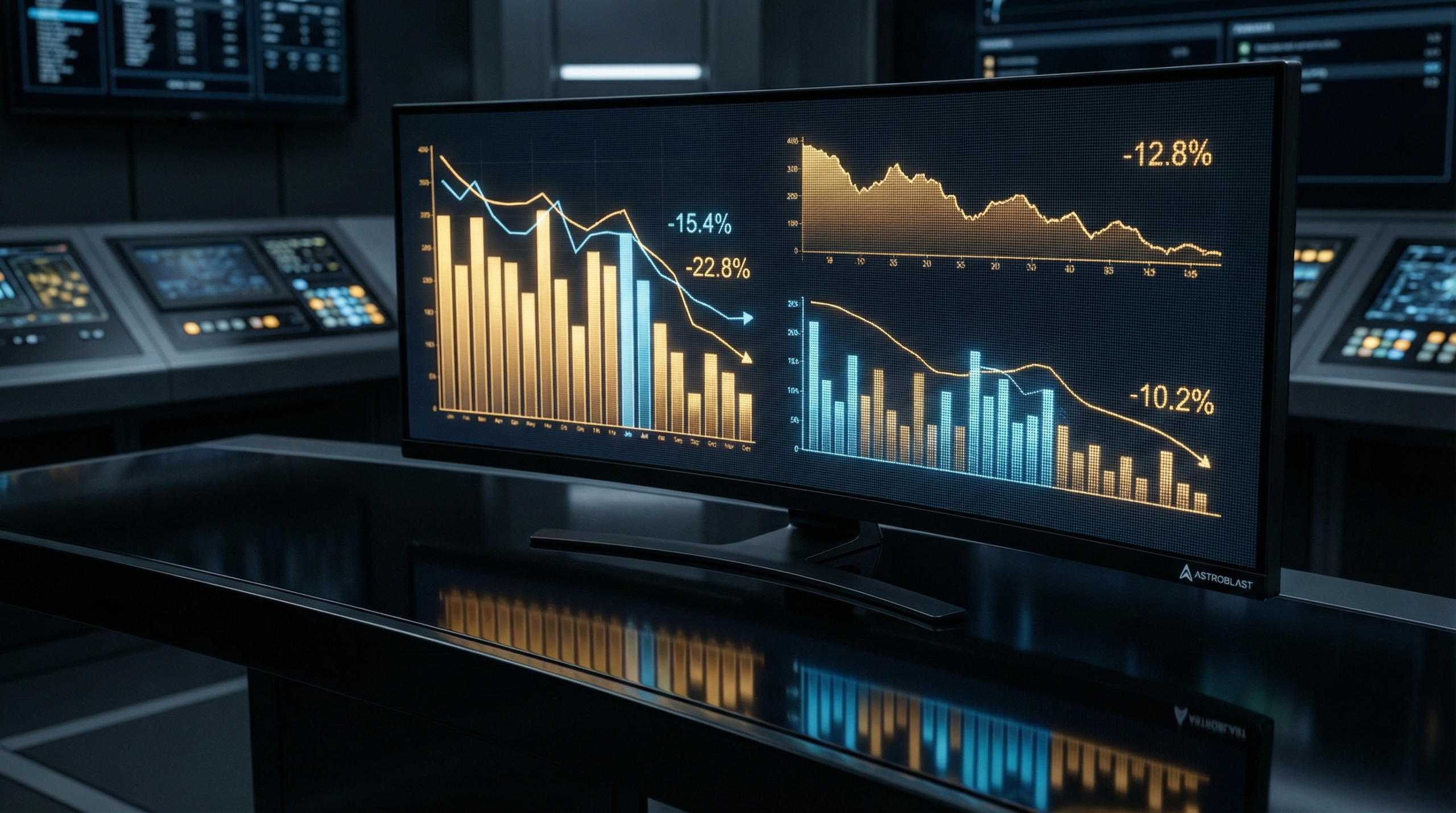 データビジュアライゼーションが映るスクリーン