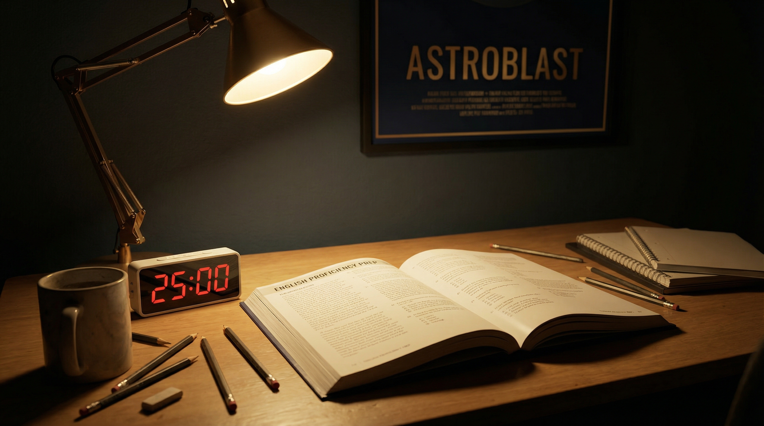 英検準1級の参考書とイヤホン