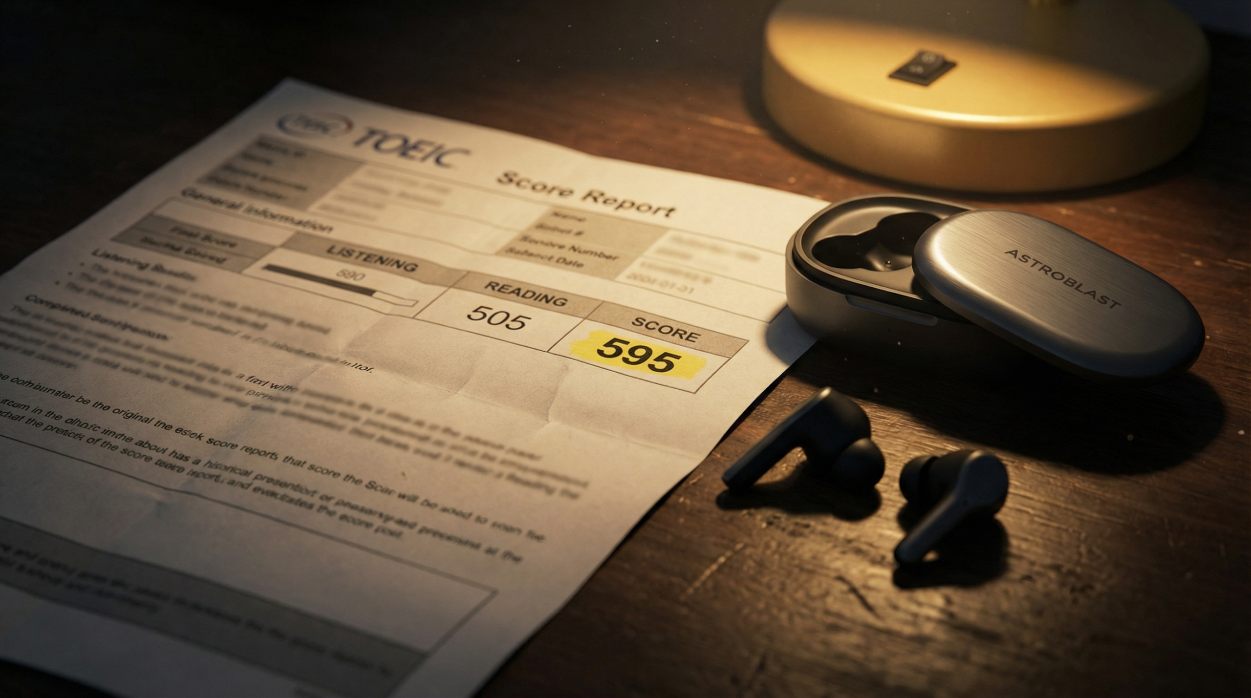 TOEIC 595点のスコアレポート